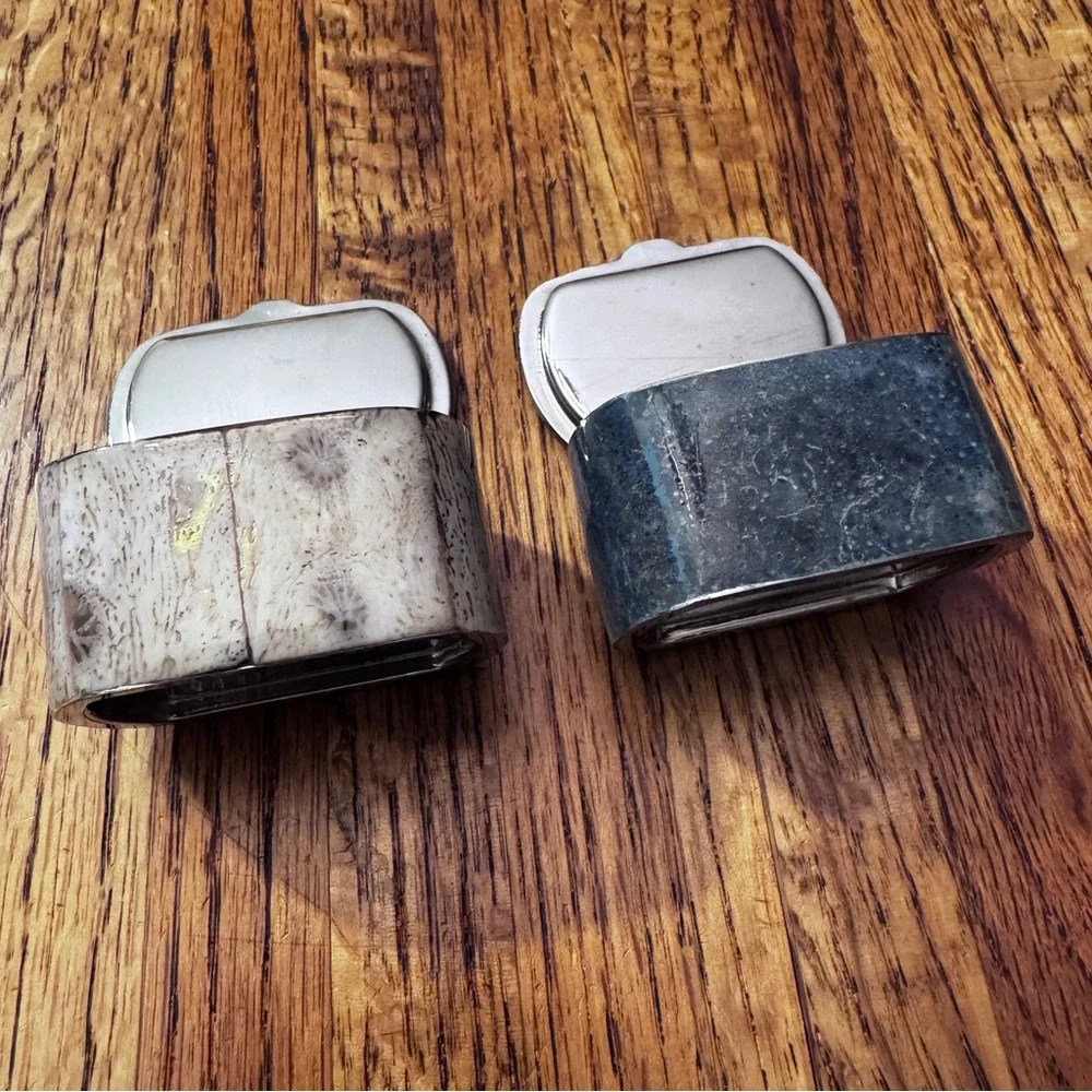 Lot of 2 small hinged metal trinket boxes, approximately 2” long, 1” high